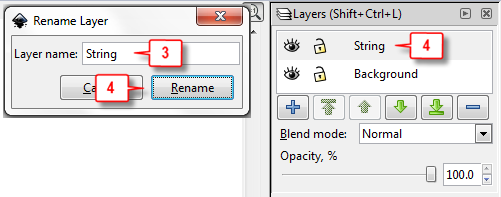 Inkscape: Rename layers steps 3 & 4