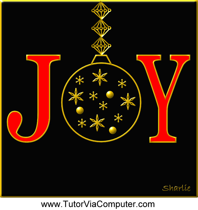 Zentangle of the word joy